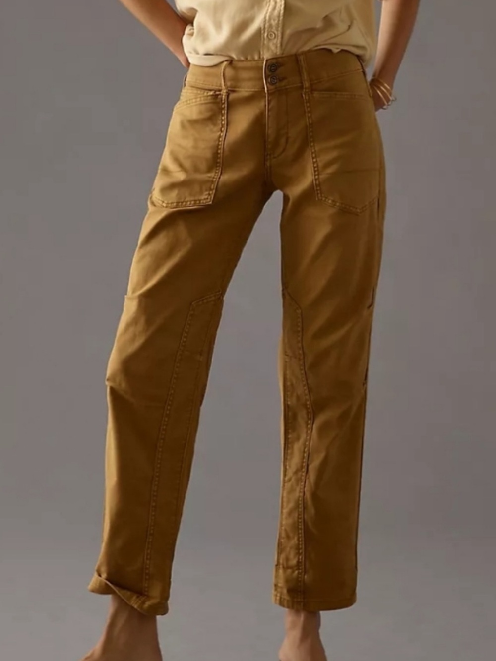 Anthropologie Pilcro The Wanderer Low Rise Khaki Size 31